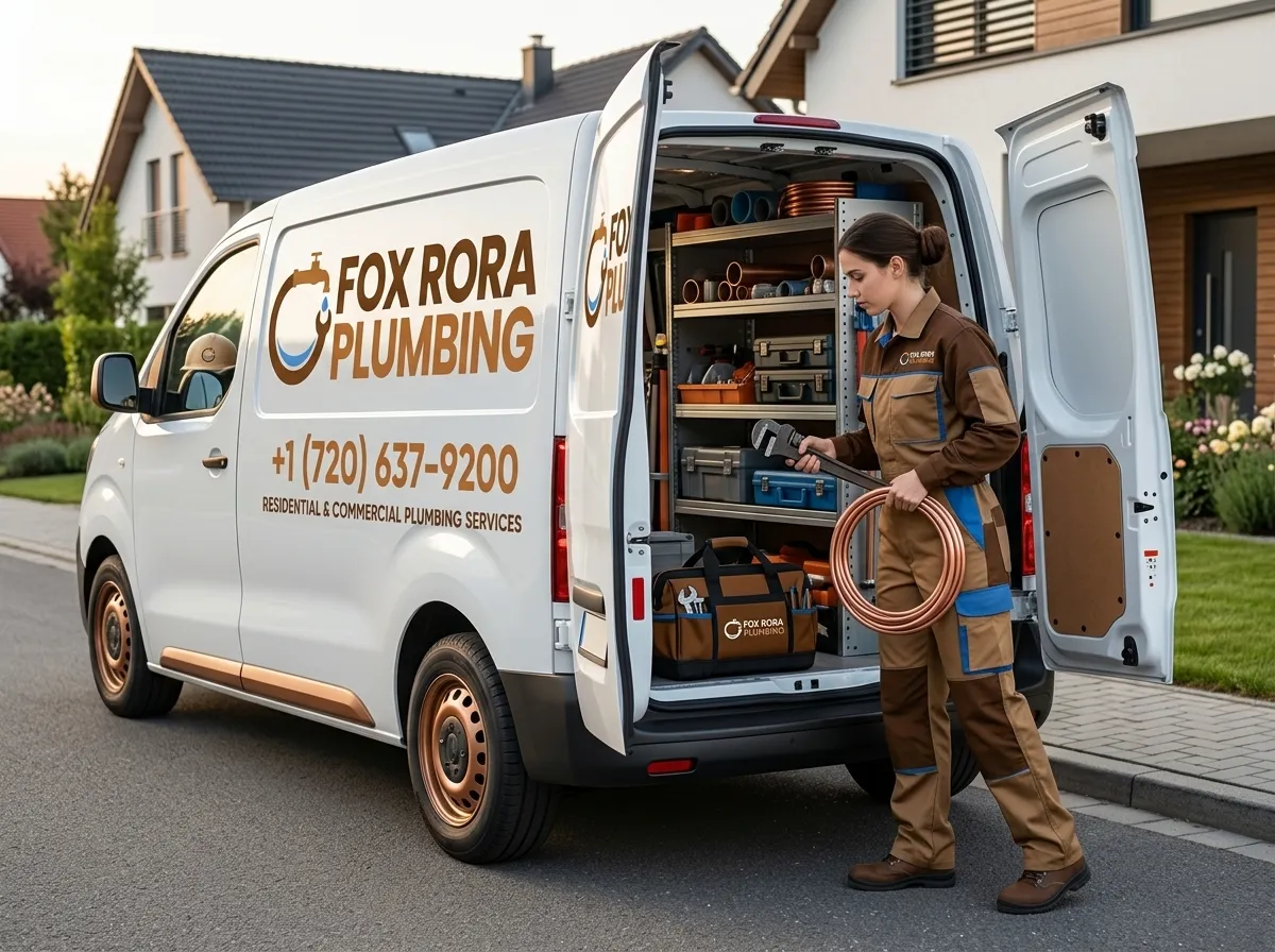 Fully Stocked Fox Rora Plumbing Service Van Ready for Residential and Commercial Plumbing Emergencies in Aurora CO